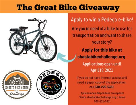 The Great Bike Giveaway-Apply to win an e-bike! - healthyshasta.org