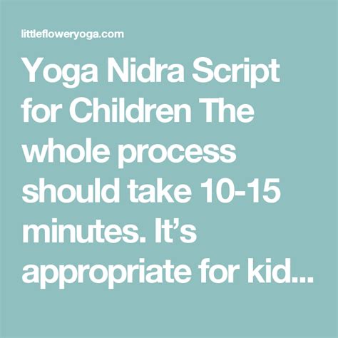 yoga nidra meditation script