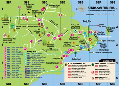 Sandakan Map - Sabah Travel Guide - Ultimate travel guide! Sabah, Malaysia.