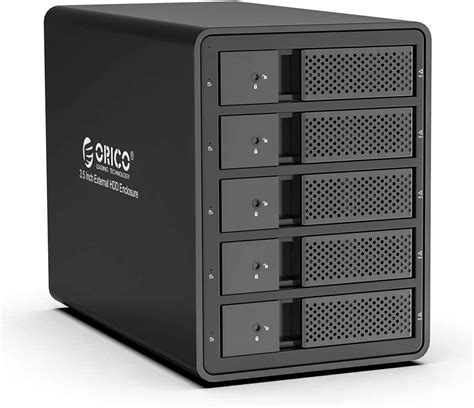 ORICO 5 Bay USB 3.0 to SATA 3.5 inch External Hard Drive Enclosure Support 80TB (5 x 16TB ...