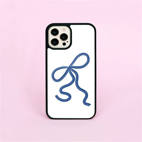 Blue Bow Coquette Aesthetic White Custom Made Phone Case/cover for ...