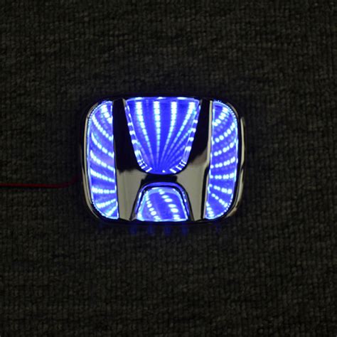 3D Honda Logo Chrome LED Car Logo Decoration Modified Emblems Badge ...