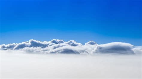 Clouds, blue sky, 4K, sky, landscape, blue, white wallpaper | nature ...