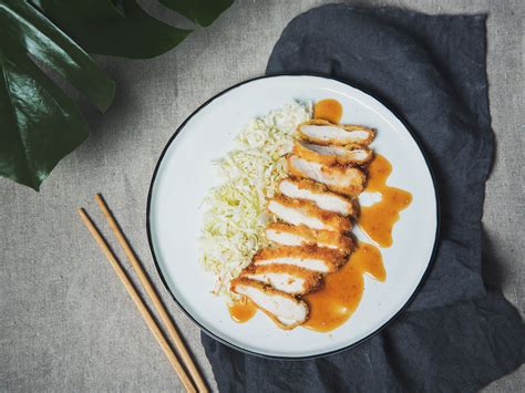 Chicken katsu with sesame cabbage salad | Recipe | Kitchen Stories