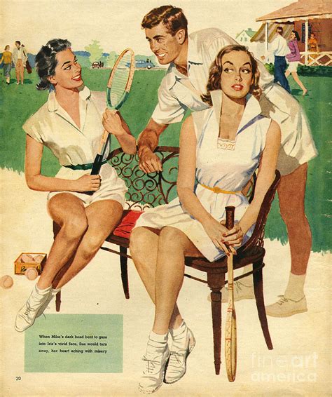 Tennis 1953 1950s Uk Maudson Tennis Drawing by The Advertising Archives - Fine Art America