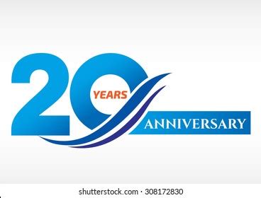 20 Years Anniversary Template Logo Stock Vector (Royalty Free ...