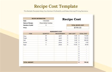 Cost Sheet Templates in Excel - FREE Download | Template.net