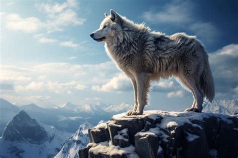 Wolf mountain mammal animal. AI | Free Photo - rawpixel