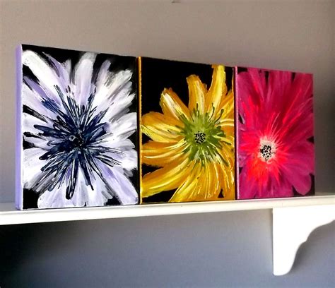 Flower Wall Decor Acrylic Painting Home Decor Wall Hanging