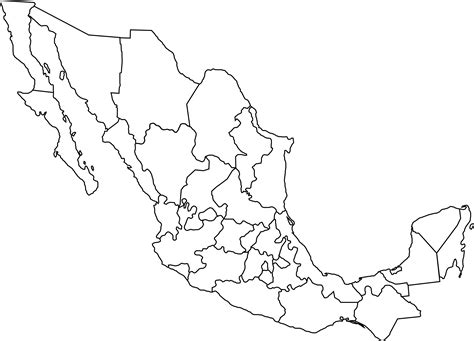 Mexico Map Clipart Black And White