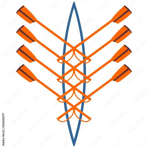 Vector logo for rowing club orange and green Stock Vector | Adobe Stock