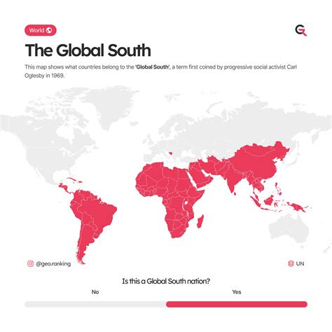 Countries that belong to the Global South. (Instagram: @geo.ranking ...