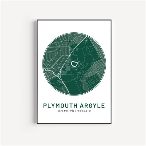 Plymouth Argyle Stadium Map Poster Photo Art Print Plymouth - Etsy