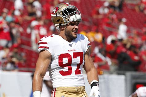 WATCH: San Francisco 49ers defensive end Nick Bosa falls down, still ...