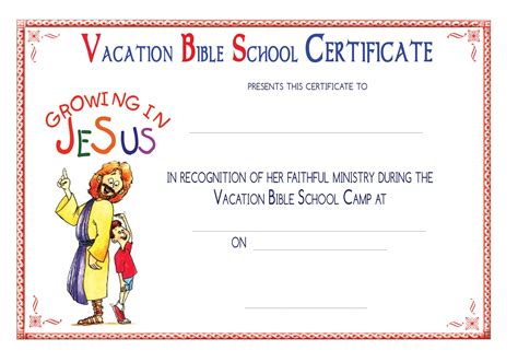 Get Our Sample of Sunday School Certificate Template | Free vacation ...