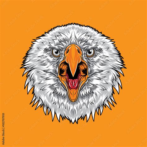 Angry Eagle Face. An Eagle head showing angry expression. Stock Vector ...