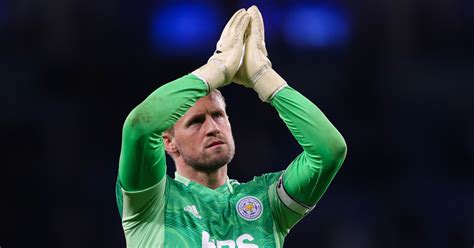 Leicester City's Kasper Schmeichel after the match against Manchester ...