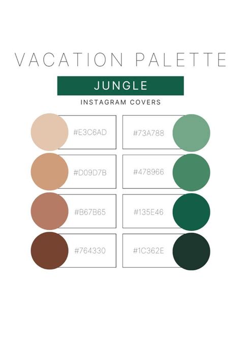 Jungle | Color Palette | Vacation Themes | Seeds color palette, Nature ...