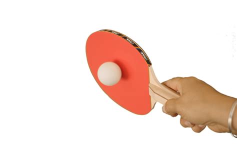 Ping Pong racket in hand PNG image