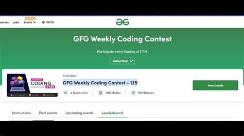 Weekly Coding Contest solutions - 125 || All problems || GFG contest -125 || #gfg #solution ...