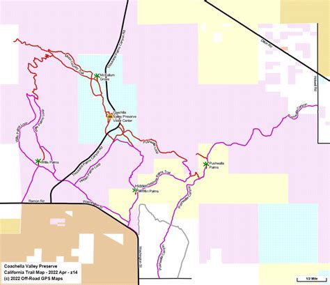 Coachella Valley Preserve - California Trail Map