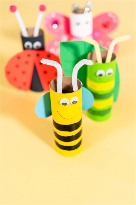 DIY Toilet Paper Roll Bugs | Kids crafts toilet paper rolls, Paper roll crafts diy, Insect crafts