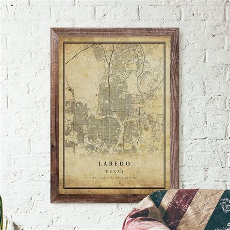 Laredo Vintage Map Poster Wall Art City Artwork Print | Etsy