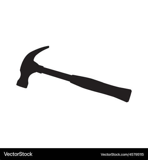 Hammer silhouette Royalty Free Vector Image - VectorStock