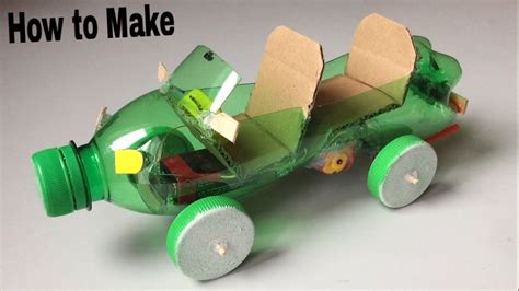 How to Make a Car Out of Plastic Bottle - (Powered Car/Electric Toy) | Recycled crafts kids ...