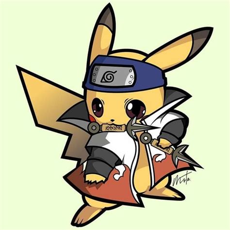 Pikachu na versão ninja de Naruto - Pikachu como Minato #minato #pokemon #Naruto #pikachu ...