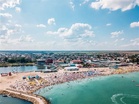 Aerial View of Costinesti Beach Resort in Romania Stock Image - Image ...