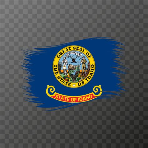 Idaho state flag in brush style on transparent background. Vector illustration. 16466609 Vector ...