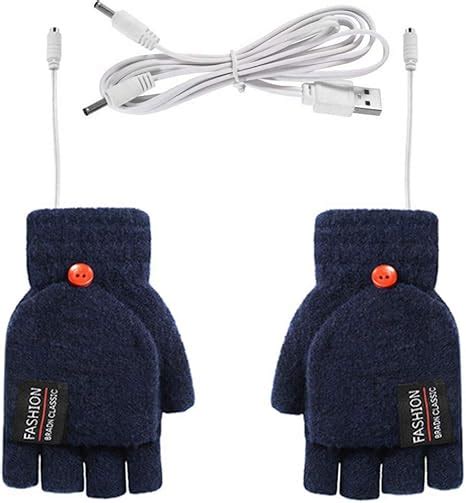 USB Heated Gloves for Women & Men, Hand Warmer Gloves for Typing Winter Warm Laptop Gloves, Full ...