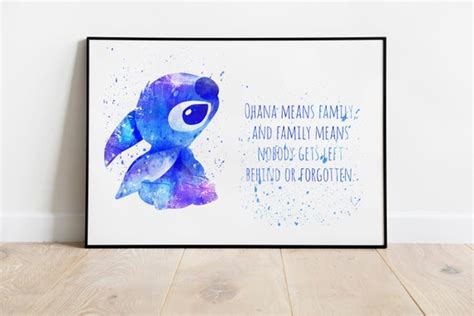 Ohana POSTER: Quote poster Ohana quote Decorative Ohana | Etsy