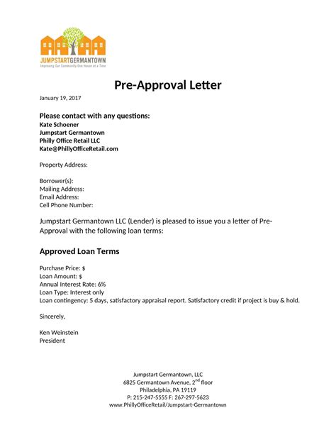 Free Printable Pre-Approval Letter Templates [PDF] & Mortgage & Loan