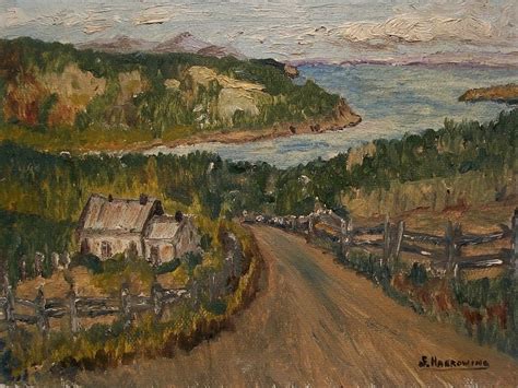 S. HARROWING - 'Baie St. Paul, Que.' - Landscape Oil Painting - Canada - C. 1962 #Impressionist ...