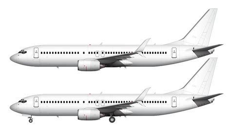 Boeing 737-800 blank illustration templates – Norebbo