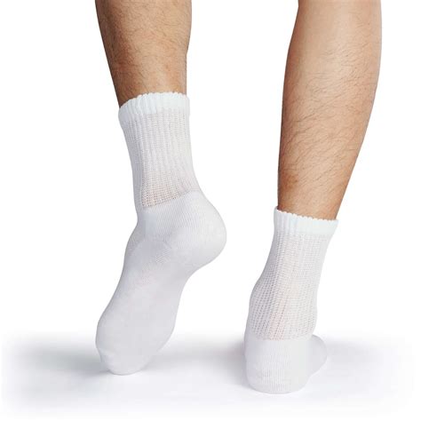 Breathable Cotton Diabetic Socks, with Seamless Toe and Cushion Sole 4 ...