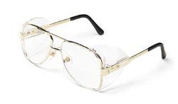 MCR Safety Crews Engineer Safety Glasses - DISCONTINUED — Glasses Frame and Lens Type: Gold ...