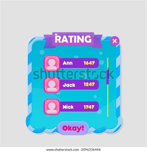 Game Ui Window Rating Chart Users Stock Vector (Royalty Free ...