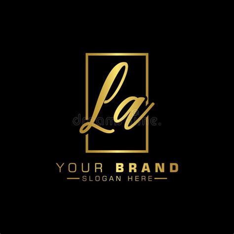 Letter La Logo. Initial Letter Design Vector Luxury Color Stock Vector ...