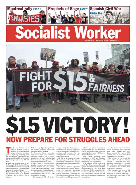 Socialist Worker December 2017 | socialist.ca