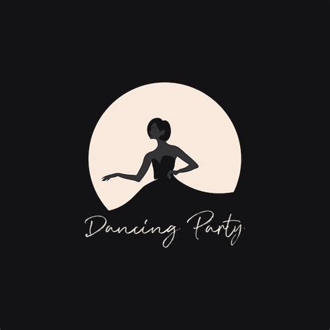 Premium Vector | Simple dancing party logo ideas