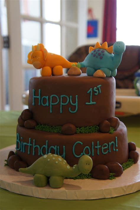 The Buttercream Bakery: Dinosaur 1st Birthday Cake