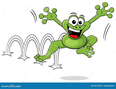 Clipart Of Frogs Jumping - Clipart