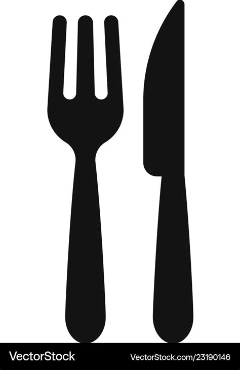 Fork and knife icon restaurant symbol Royalty Free Vector