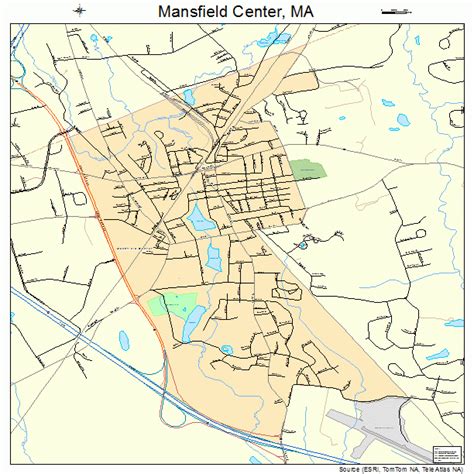 Mansfield Center Massachusetts Street Map 2538230