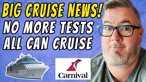 CARNIVAL DROPS PRE CRUISE TESTING FOR MOST CRUISES - CRUISE NEWS - Top ...