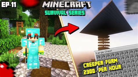 I Made an Insane Creeper Farm in Minecraft Survival Series Hindi ...