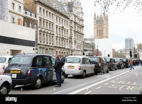 London Taxi Drivers Strike Stock Photo - Alamy